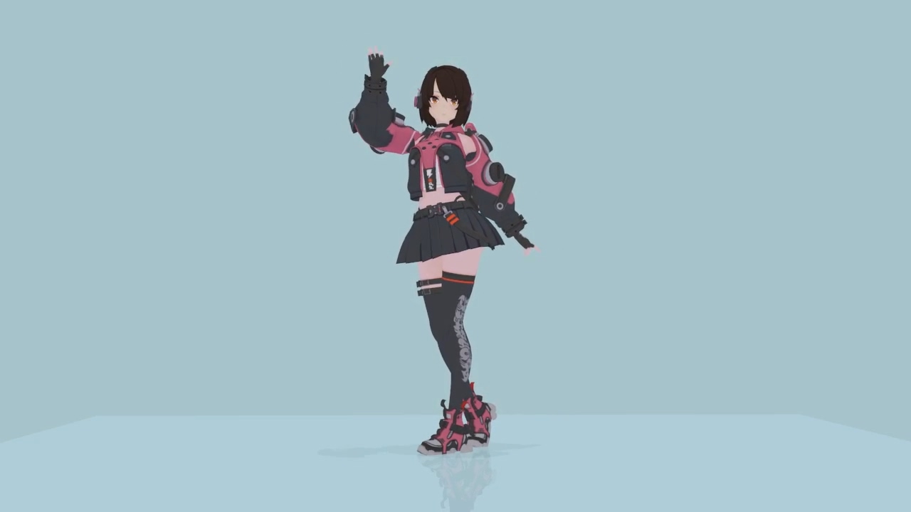 安比_挥手