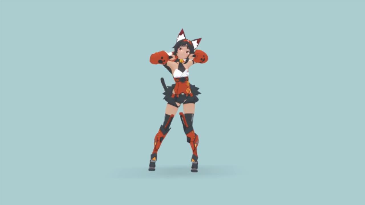 猫女茜莉_待机休闲伸懒腰