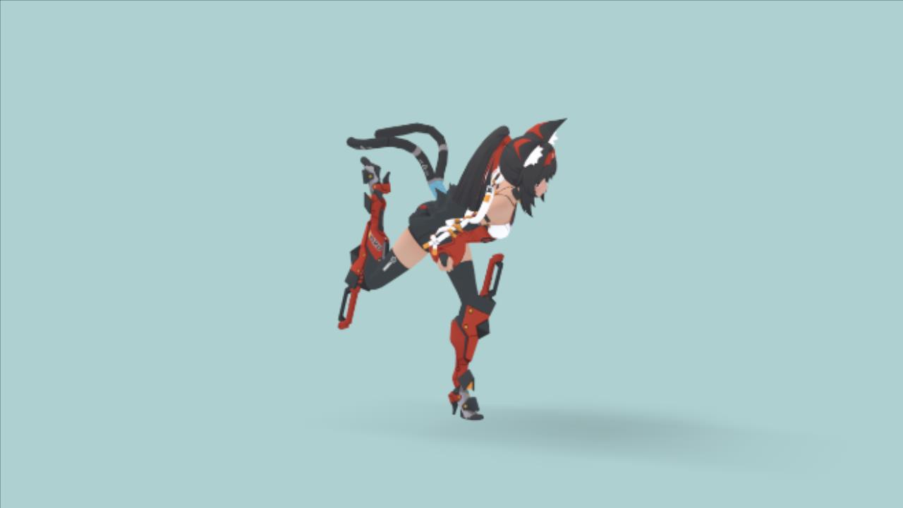 猫女茜莉_跃起劈腿砸