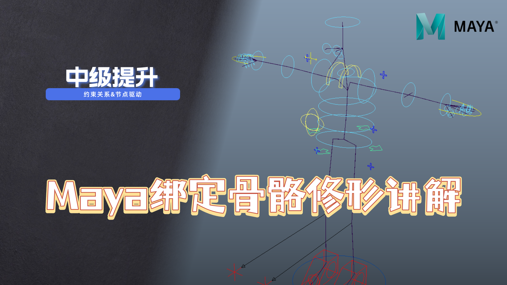 Maya绑定骨骼修形讲解